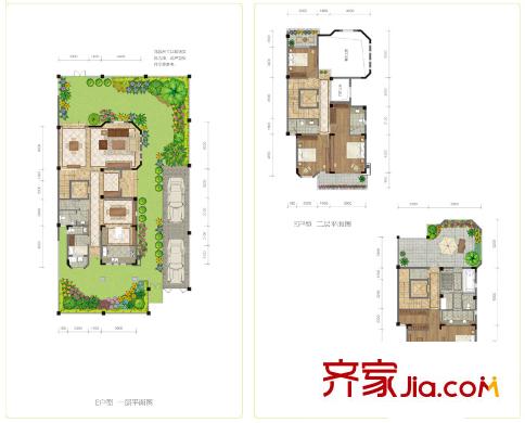 鷺島青城山一期3-6棟E戶型 4室3廳5衛(wèi)1廚