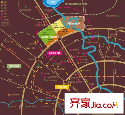 成都華僑城東岸區(qū)位圖