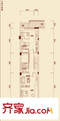 成都國奧村1期3、6、7號樓A1戶型二層 4室2廳4衛(wèi)1廚