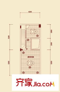 成都國奧村1期34、36、48號樓A2戶型四層 4室2廳3衛(wèi)1廚