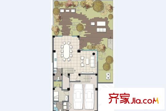 麓湖生態(tài)城沉香谷C戶型花園層 4室5廳5衛(wèi)1廚