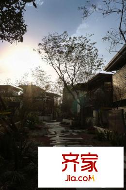 麓湖生態(tài)城沉香谷小區(qū)內(nèi)人行道（2014-11）