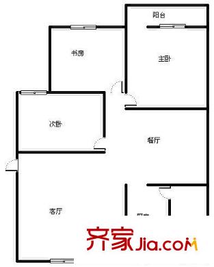 桔園小區(qū)戶型圖3室2廳2衛(wèi)1廚  戶型圖 3室2廳2衛(wèi)1廚
