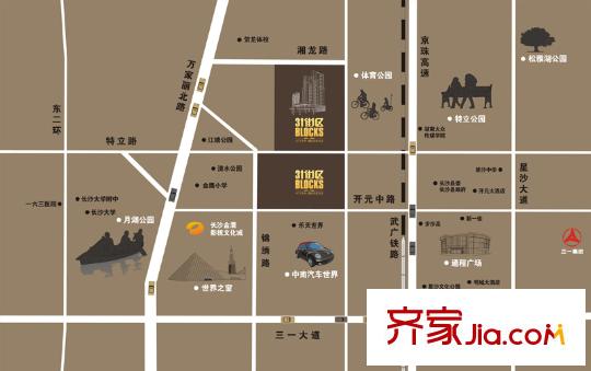 三一就此香寓交通圖