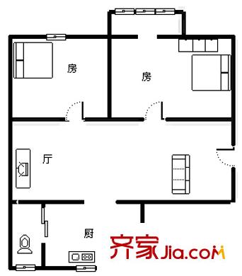 桔園小區(qū)戶型圖2室2廳 戶型圖 2室2廳1衛(wèi)1廚