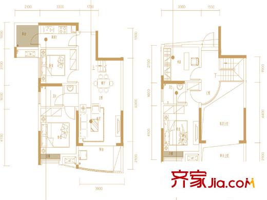 新華都長沙天地C戶型 4室2廳2衛(wèi)1廚