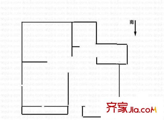 中國輕工設計研究院單位房戶型圖2室1廳  戶型圖 2室1廳1衛(wèi)1廚