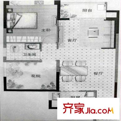 銀路家園戶型圖1室2廳 戶型圖 1室2廳1衛(wèi)1廚