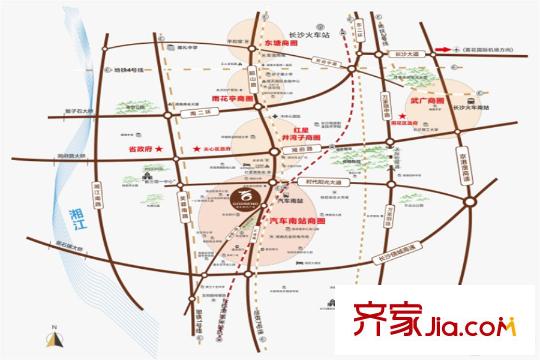 高升時代廣場區(qū)位圖