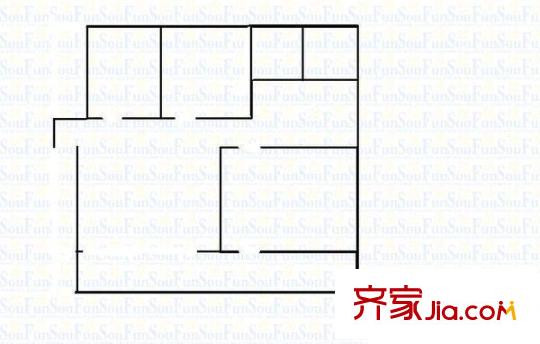 中國輕工設(shè)計研究院單位房戶型圖3室2廳  戶型圖 3室2廳1衛(wèi)1廚