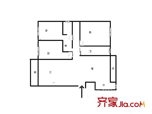 美麗星城戶型圖4室2廳  戶型圖 4室2廳2衛(wèi)1廚