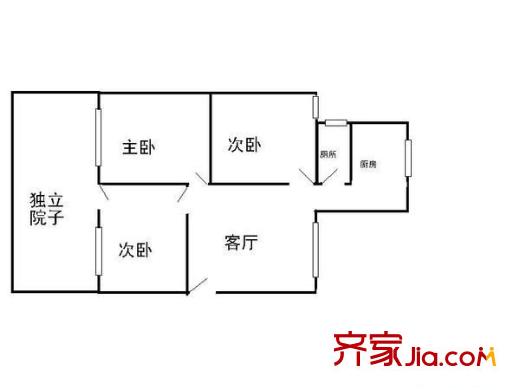 省質(zhì)檢局宿舍戶型圖3室1廳 戶型圖 3室1廳1衛(wèi)1廚