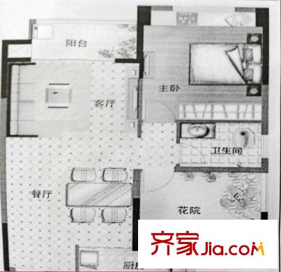 銀路家園戶型圖1室2廳 戶型圖 1室2廳1衛(wèi)1廚
