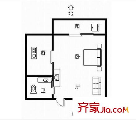 長沙縣林業(yè)局單位房戶型圖1室1廳 戶型圖 1室1廳1衛(wèi)1廚