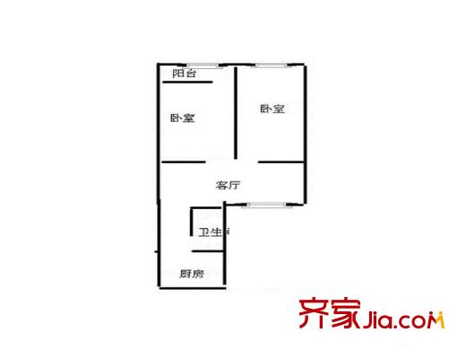 床單廠宿舍戶型圖2室2廳  戶型圖 2室2廳1衛(wèi)1廚