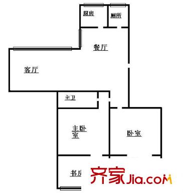 湘博樓戶型圖3室2廳2衛(wèi)1廚  戶型圖 3室2廳2衛(wèi)1廚