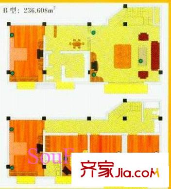 長沙新大新大廈戶型圖5室2廳 戶型圖 5室2廳3衛(wèi)1廚
