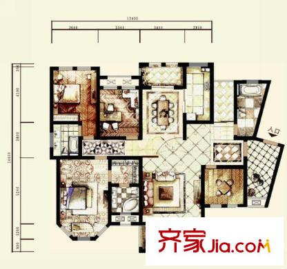 長沙第二十六中宿舍戶型圖3室2廳  戶型圖 3室2廳2衛(wèi)1廚