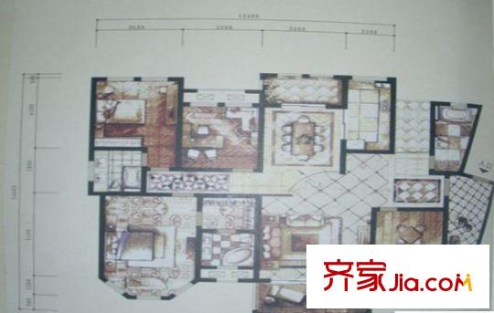 長沙第二十六中宿舍戶型圖4室2廳  戶型圖 4室2廳2衛(wèi)1廚