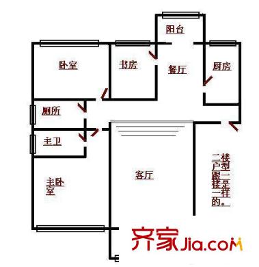 腦科醫(yī)院?jiǎn)挝环繎?hù)型圖3室2廳 戶(hù)型圖 3室2廳2衛(wèi)1廚