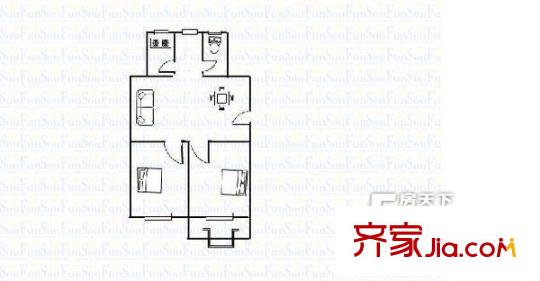 中房碧翠園戶型圖2室1廳 戶型圖 2室1廳1衛(wèi)1廚