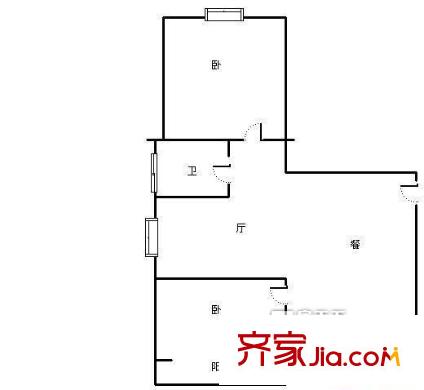 博遠大廈戶型圖2室2廳 戶型圖 2室2廳1衛(wèi)1廚