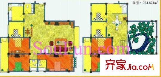 長沙新大新大廈戶型圖3室2廳 戶型圖 3室2廳2衛(wèi)1廚