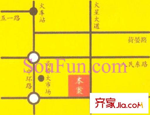 長(zhǎng)沙茶市居民樓交通圖