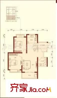 省生物藥廠宿舍戶型圖3室2廳  戶型圖 3室2廳2衛(wèi)1廚