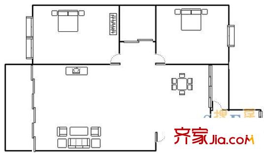 天心苑戶型圖2室1廳 戶型圖 2室1廳1衛(wèi)1廚