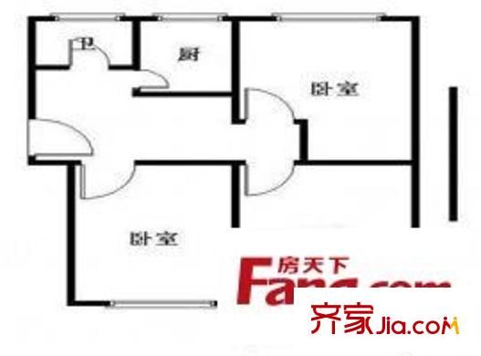天心苑戶型圖3室1廳 戶型圖 3室1廳1衛(wèi)1廚