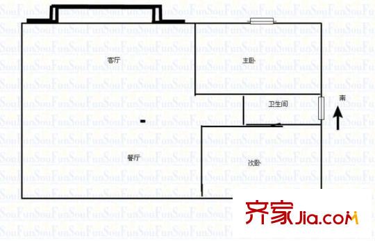 二十三冶單位房戶型圖2室2廳 戶型圖 2室2廳1衛(wèi)1廚