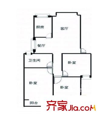 長沙市雨花區(qū)工貿(mào)學(xué)院戶型圖3室2廳 戶型圖 3室2廳2衛(wèi)1廚