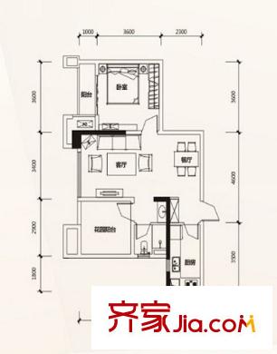 萬科繁華里戶型圖1室2廳 戶型圖 1室2廳1衛(wèi)1廚