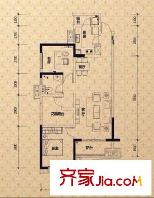 萬科繁華里戶型圖2室2廳 戶型圖 2室2廳1衛(wèi)1廚