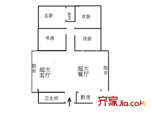 紅星建材交易中心戶型圖4室2廳 戶型圖 4室2廳2衛(wèi)1廚