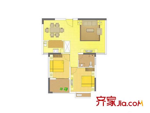 財(cái)富時(shí)代戶型圖2室2廳  戶型圖 2室2廳1衛(wèi)1廚