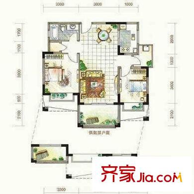 中國(guó)人民財(cái)產(chǎn)保險(xiǎn)宿舍戶型圖2室2廳 戶型圖 2室2廳1衛(wèi)1廚
