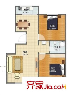 鄱馨苑 2室 戶型圖