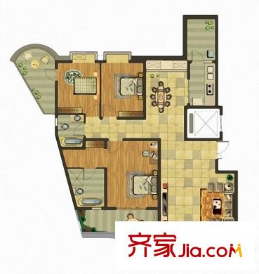 融城小區(qū)戶型圖兩室兩廳一廚兩衛(wèi) 2室2廳2衛(wèi)1廚