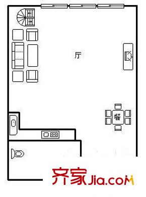 華翼府戶型圖2室2廳2衛(wèi)1廚 戶型圖 2室2廳2衛(wèi)1廚