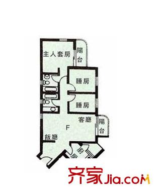 海華花園戶型圖3室2廳 戶型圖 3室2廳2衛(wèi)1廚