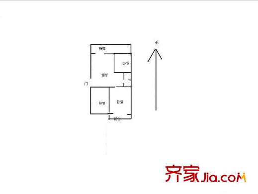 識(shí)字嶺輕工研究院宿舍戶型圖3室2廳  戶型圖 3室2廳1衛(wèi)1廚
