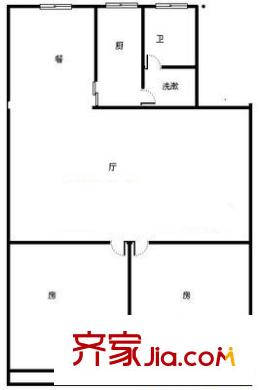 識(shí)字嶺輕工研究院宿舍戶型圖2室2廳 戶型圖 2室2廳1衛(wèi)1廚