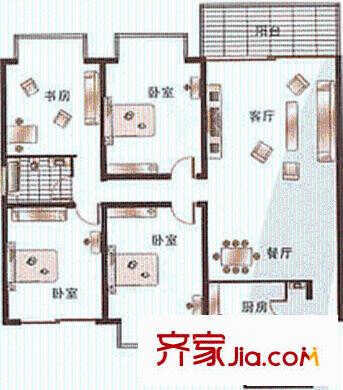 鑫宇翠庭戶型圖4室2廳 戶型圖 4室2廳2衛(wèi)1廚