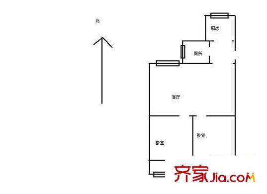 東塘水電院宿舍戶型圖2室1廳1衛(wèi)1廚  戶型圖 2室1廳1衛(wèi)1廚