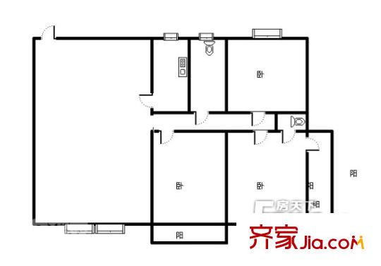 遠(yuǎn)東公寓戶型圖3室2廳1衛(wèi)1廚 戶型圖 3室2廳1衛(wèi)1廚