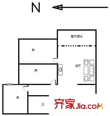 遠東公寓戶型圖3室2廳2衛(wèi)1廚  戶型圖 3室2廳2衛(wèi)1廚