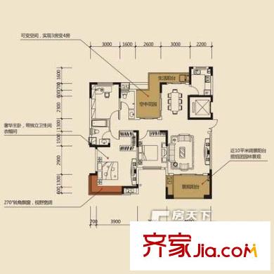 長(zhǎng)沙市長(zhǎng)堪設(shè)計(jì)院戶型圖2室1廳 戶型圖 