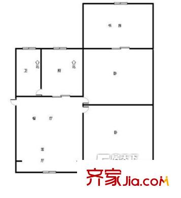 花鼓戲劇院戶型圖3室2廳 戶型圖 3室2廳1衛(wèi)1廚